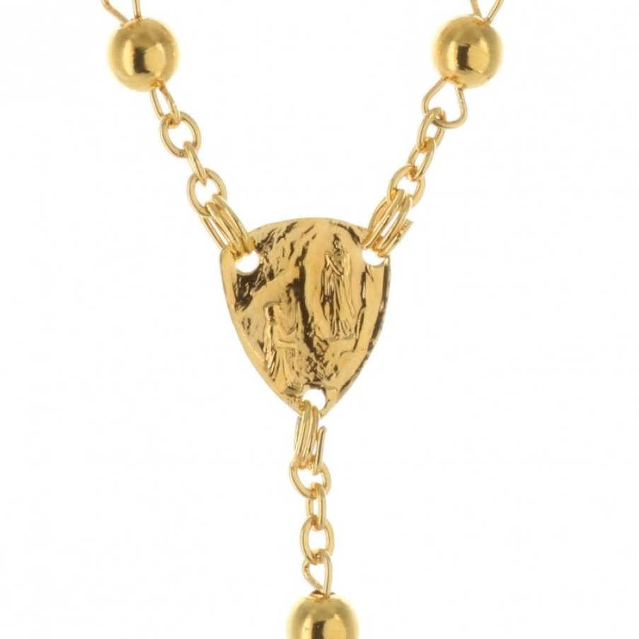 Palais du Rosaire Chapelet Metal | Chapelet De Lourdes Dore Goldor , Coeur Apparition De Lourdes
