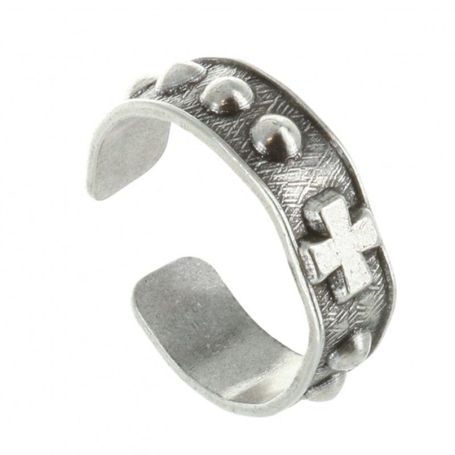 Palais du Rosaire Bague Dizainier | Bague Dizainier Reglable En Metal Argente