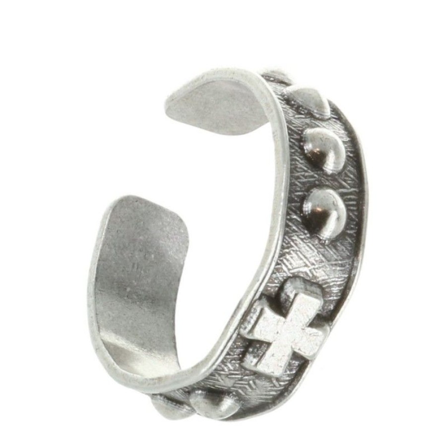 Palais du Rosaire Bague Dizainier | Bague Dizainier Reglable En Metal Argente