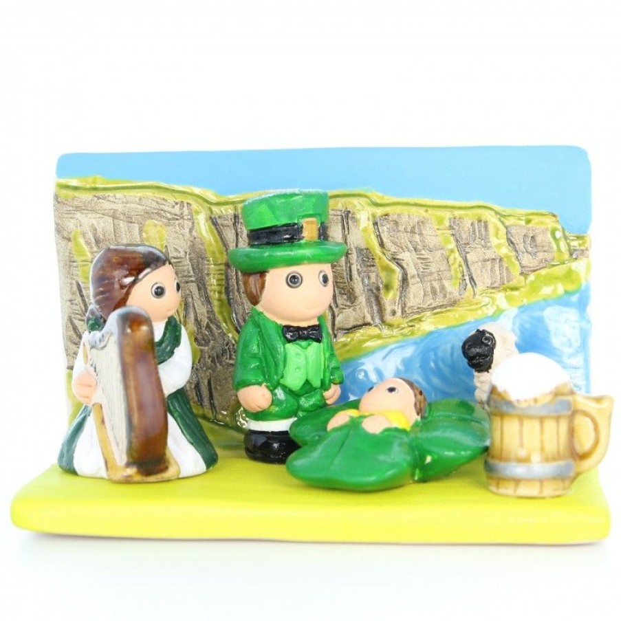 Palais du Rosaire Creche | Creche Irlande En Ceramique 8X7Cm