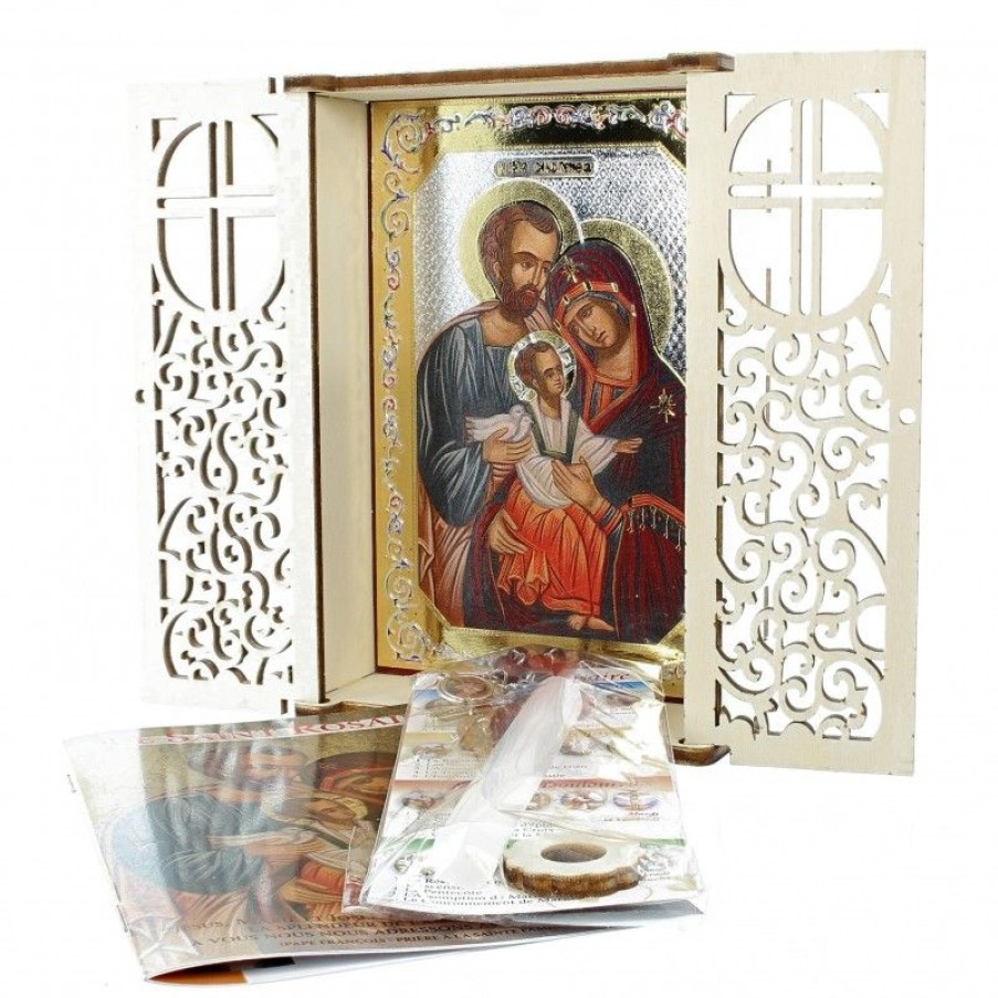 Palais du Rosaire Chapelet Bois | Coffret Du Saint Rosaire Avec Chapelet, Bougie Et Livret De Priere