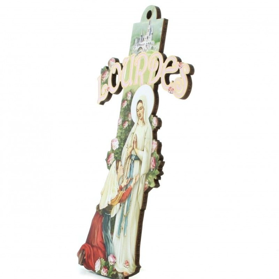 Palais du Rosaire Croix Religieuse | Croix De L'Apparition Avec \\"Lourdes\\"