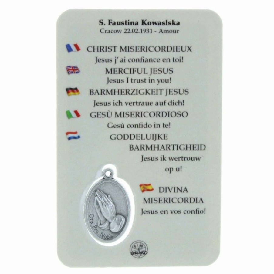 Palais du Rosaire Image Religieuse | Image Religieuse Du Christ Misericordieux Avec Une Medaille