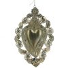 Palais du Rosaire Cadre Religieux | Pendentif Ex-Voto Avec Coeur Et Fleurs 35 Cm