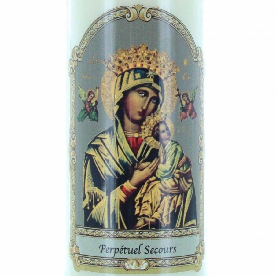 Palais du Rosaire Bougie Neuvaine | Lot De 3 Bougies De Neuvaine De Notre Dame Du Perpetuel Secours 17,5Cm