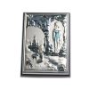 Palais du Rosaire Cadre Religieux | Cadre Apparition De Lourdes Sur Plaque Argentee 7X5Cm