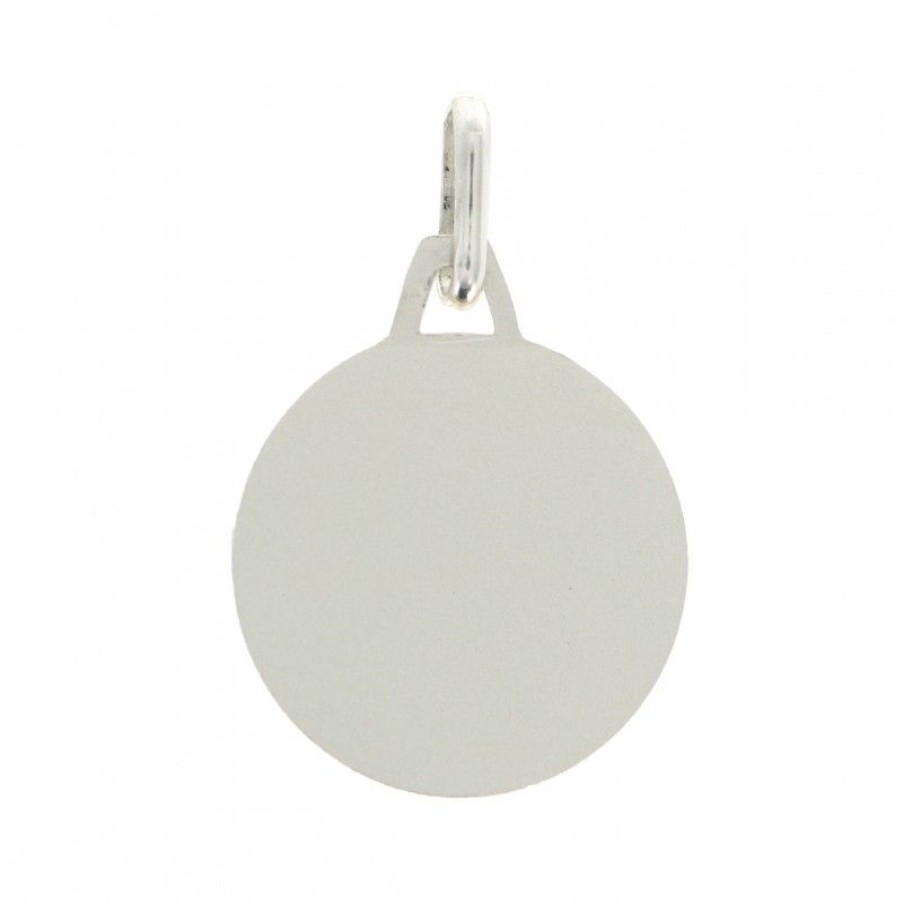 Palais du Rosaire Medaille Et Croix Argent | Medaille En Argent De La Vierge Priante 16Mm