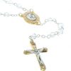 Palais du Rosaire Chapelet Cristal | Chapelet De Lourdes En Cristal Veritable Et Coeur Apparition De Lourdes