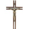 Palais du Rosaire Crucifix Bois | Crucifix Bois Et Argente Avec Christ Dore 16,5 Cm