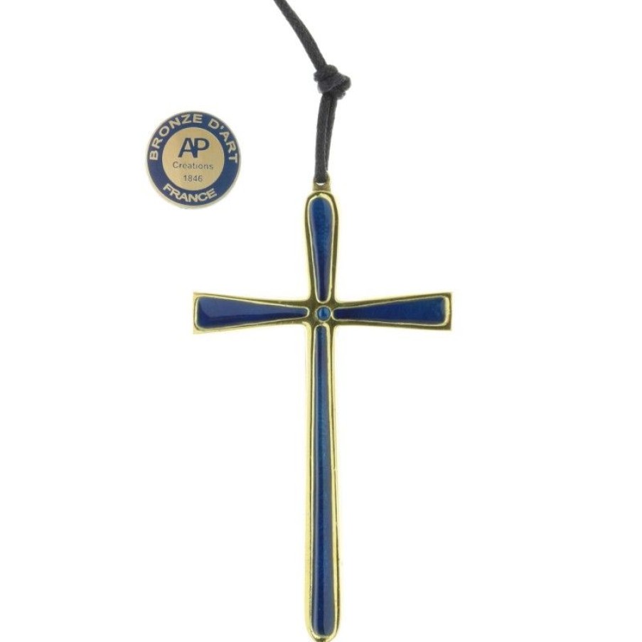 Palais du Rosaire Crucifix Metal | Crucifix Epure En Bronze 10 Cm
