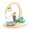Palais du Rosaire Creche | Creche De L'Apparition En Bois 17X13X10Cm