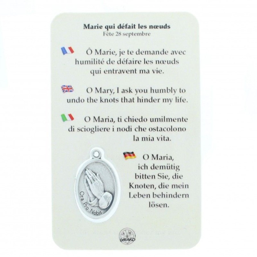 Palais du Rosaire Image Religieuse | Images Religieuse De Marie Qui Defait Les Noeuds Avec Une Medaille