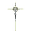 Palais du Rosaire Crucifix Metal | Crucifix En Resine Avec Un Christ En Metal Argente 21Cm