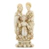 Palais du Rosaire Statue De La Sainte Famille | Statue Sainte Famille Aux Fleurs En Pierre Et Resine 22Cm