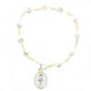 Palais du Rosaire Bracelet Dizainier | Bracelet De Communion Sur Corde Avec Perles Blanches