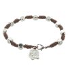 Palais du Rosaire Bracelet Dizainier | Bracelet Dizainier En Corde Avec Une Medaille De Lourdes