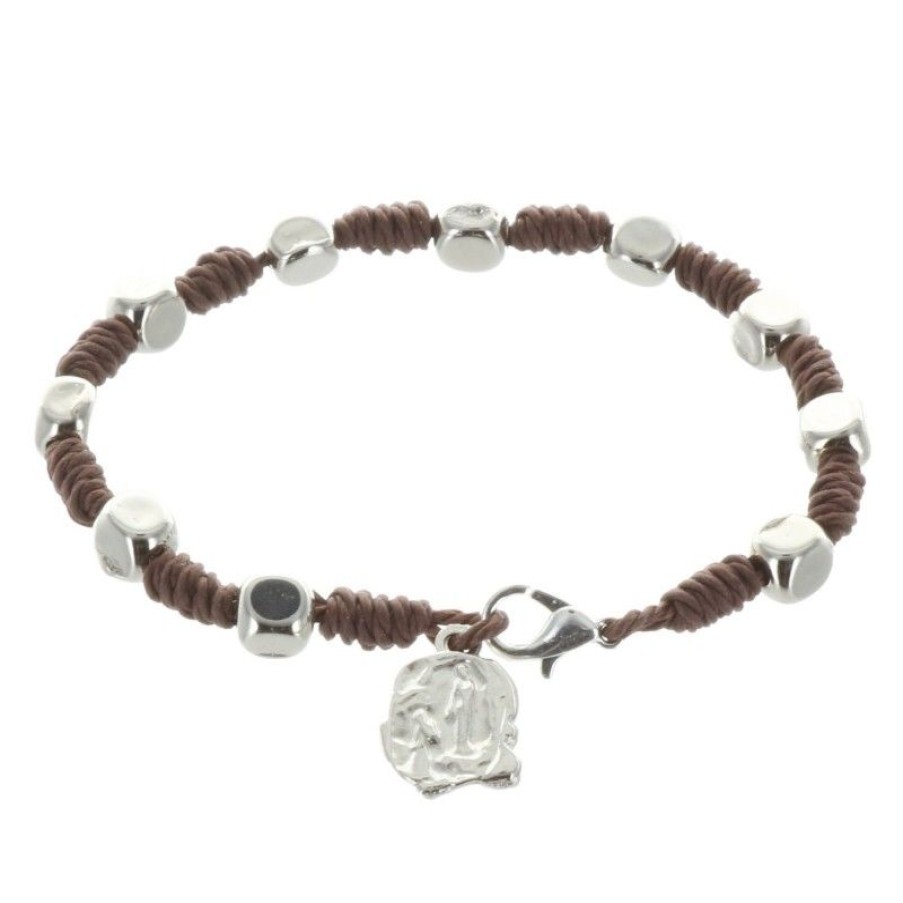 Palais du Rosaire Bracelet Dizainier | Bracelet Dizainier En Corde Avec Une Medaille De Lourdes