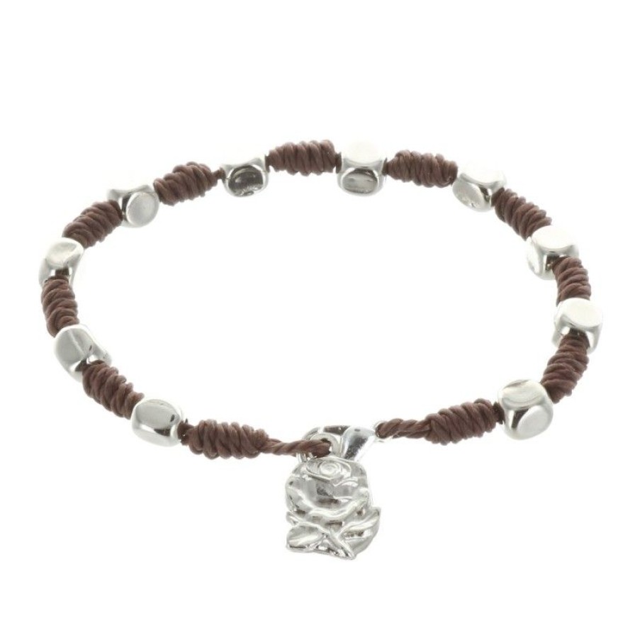 Palais du Rosaire Bracelet Dizainier | Bracelet Dizainier En Corde Avec Une Medaille De Lourdes