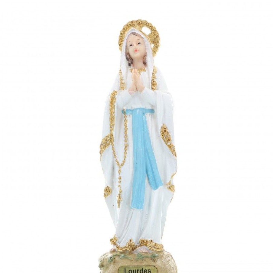 Palais du Rosaire Statue De Notre Dame De Lourdes | Statue En Resine De Notre Dame De Lourdes De 21 Cm