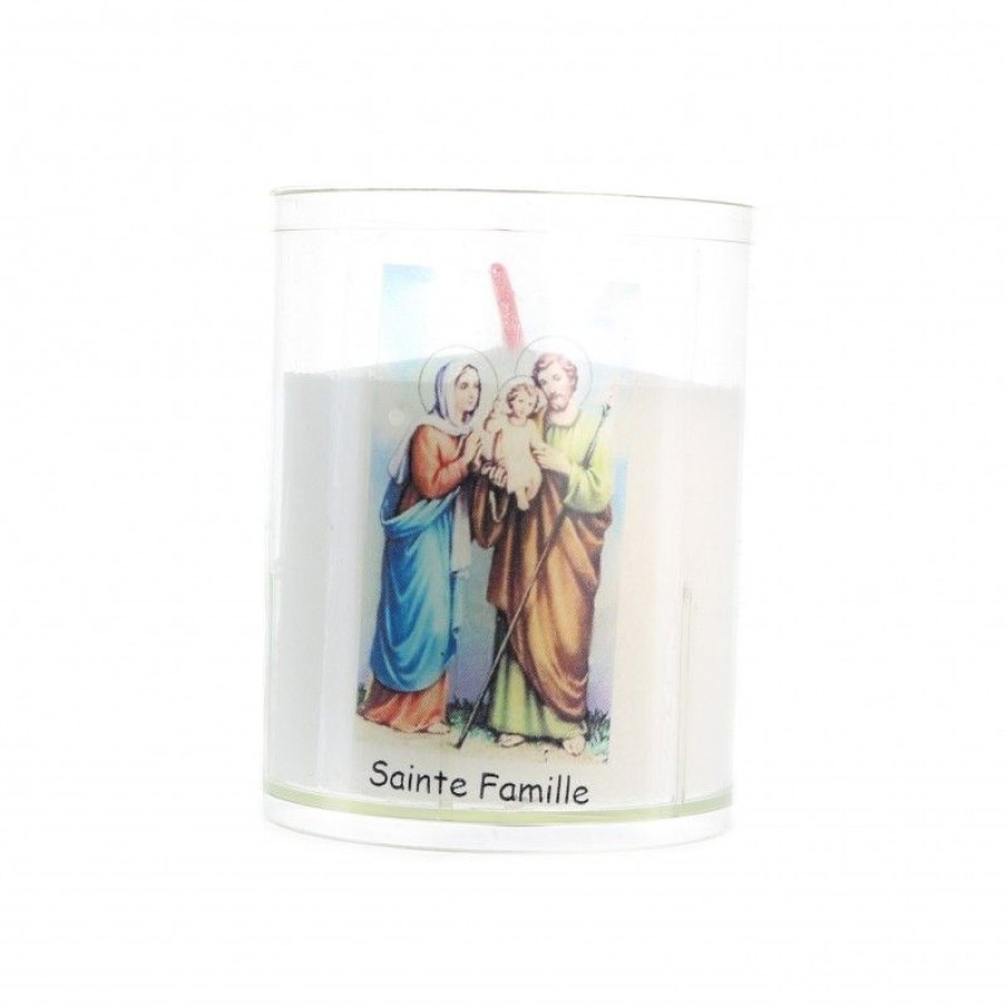 Palais du Rosaire Bougie Decorative | Bougie Veilleuse De La Sainte Famille Avec Priere