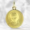 Palais du Rosaire Medaille Et Croix Or | Medaille De La Vierge Marie Amabilis Or 18Mm
