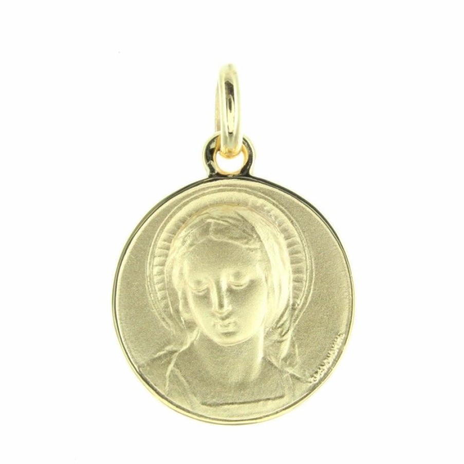 Palais du Rosaire Medaille Et Croix Or | Medaille De La Vierge Marie Amabilis Or 18Mm