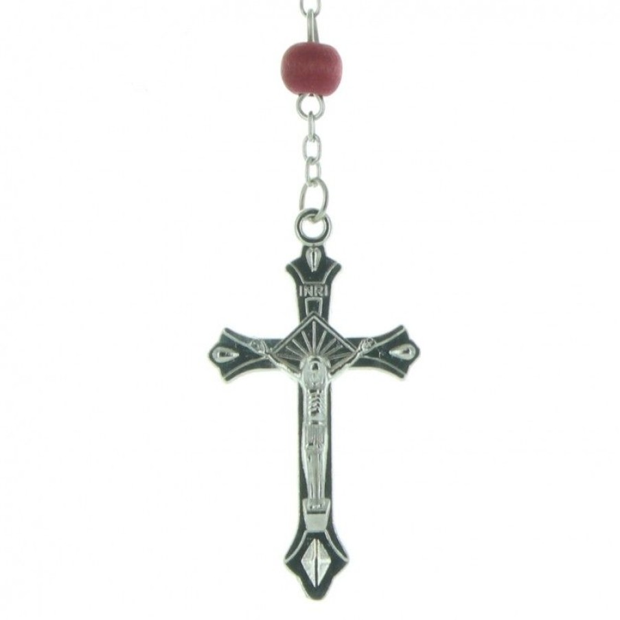 Palais du Rosaire Chapelet Parfume | Chapelet Parfum De Rose Avec Un Cadre De L'Apparition De Lourdes 7X10 Cm