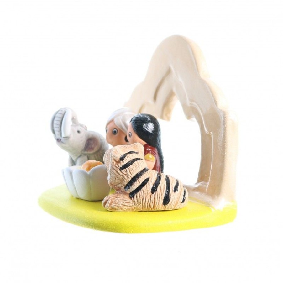 Palais du Rosaire Creche | Creche Inde En Ceramique 8X7Cm