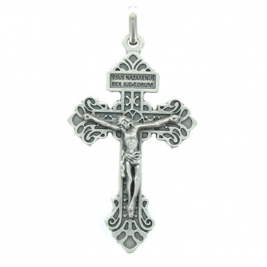 Palais du Rosaire Crucifix Metal | Croix Du Pardon En Metal 5Cm