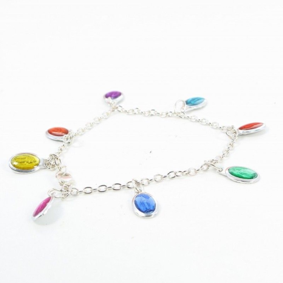 Palais du Rosaire Bracelet Dizainier | Bracelet Dizainier Alpacca Avec Medaille Miraculeuse