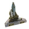 Palais du Rosaire Statue Funeraire | Plaque Funeraire Avec Statue De L'Apparition De Lourdes 14X15Cm