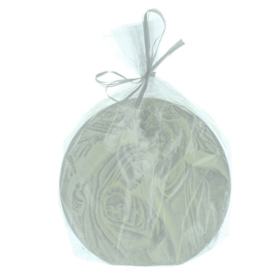 Palais du Rosaire Bougie Decorative | Bougie De Noel Blanche Avec La Sainte Famille 11Cm