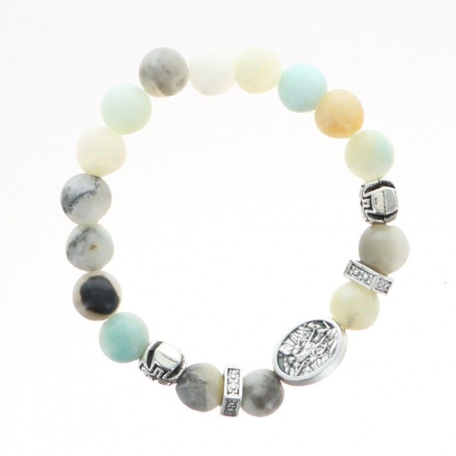 Palais du Rosaire Bracelet Fantaisie | Bracelet Ange Gardien Pour Enfants En Pierres Semi-Precieuses