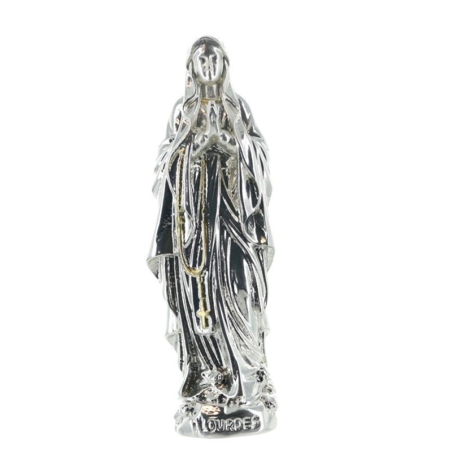 Palais du Rosaire Statue De Notre Dame De Lourdes | Statue Metallisee De Notre Dame De Lourdes 10Cm