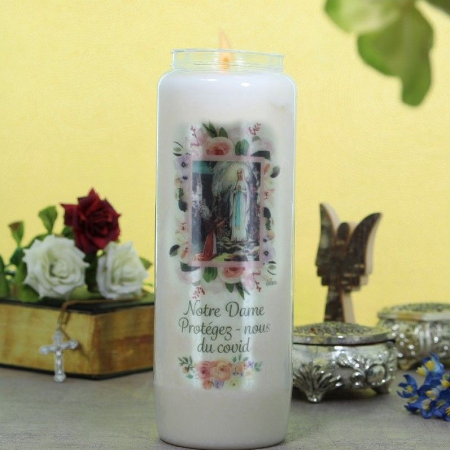 Palais du Rosaire Bougie Neuvaine | Bougie Neuvaine Covid19 17,5Cm