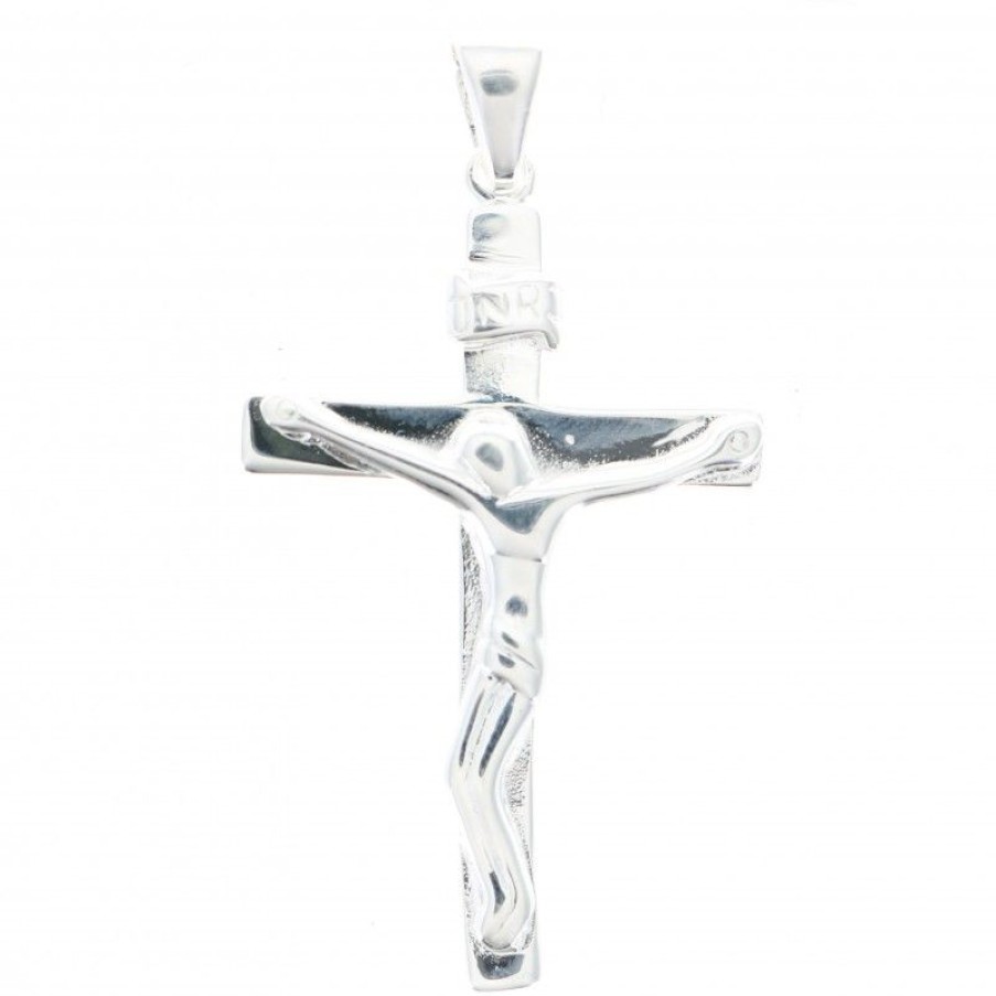 Palais du Rosaire Medaille Et Croix Argent | Croix Du Christ En Argent