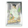 Palais du Rosaire Cadre Religieux | Cadre Rectangle Ange Gardien En Metal Colore Et Bois 6X9Cm