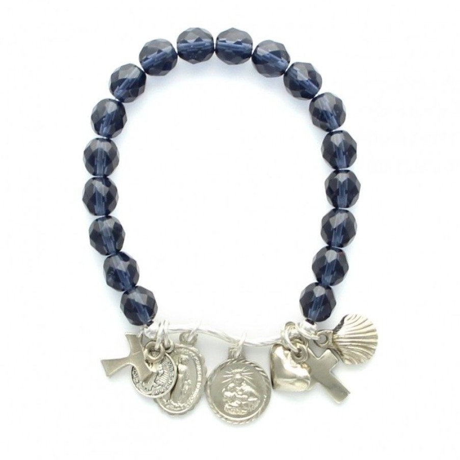 Palais du Rosaire Bracelet Fantaisie | Bracelet Avec Grains En Cristal Colore