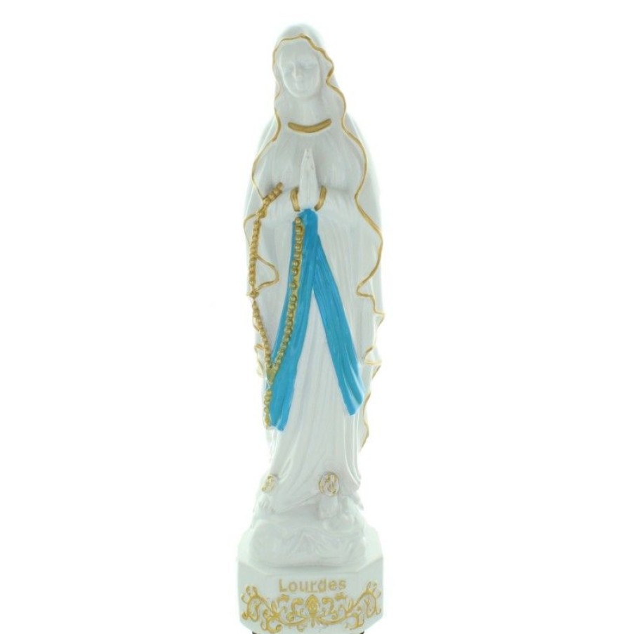 Palais du Rosaire Statue Lumineuse | Statue De La Vierge Marie Lumineuse A Pile En Resine 31Cm