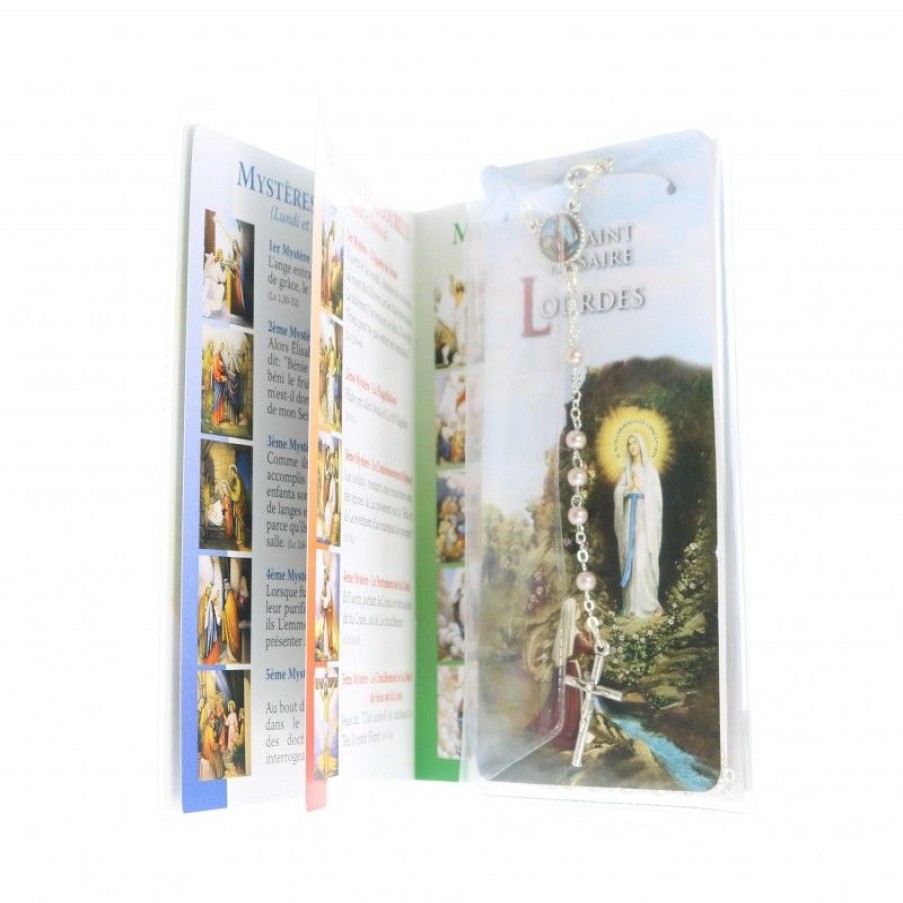 Palais du Rosaire Livre De Priere | Livret Du Saint Rosaire Avec Un Chapelet Blanc
