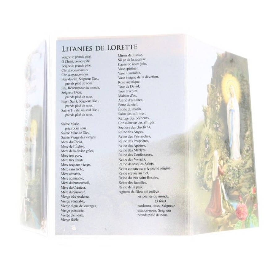 Palais du Rosaire Livre De Priere | Livret Du Saint Rosaire Avec Un Chapelet Blanc