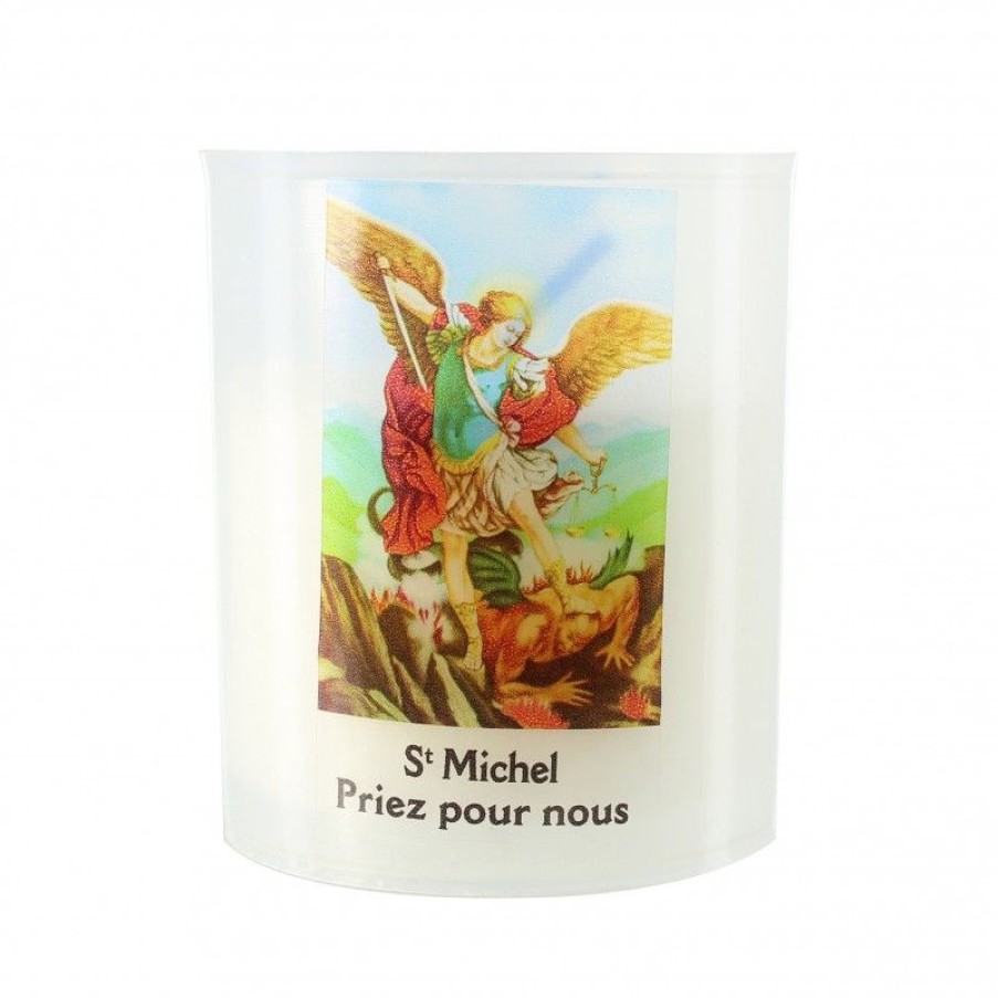 Palais du Rosaire Bougie Votive | Lot De 4 Bougies De Saint Michel 20H 6Cm