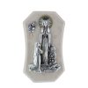 Palais du Rosaire Cadre Religieux | Cadre Religieux En Resine Apparition De Lourdes Argentee 7,5 X 12 Cm