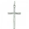 Palais du Rosaire Medaille Et Croix Argent | Pendentif Croix En Argent Avec Le Christ Et Bords Biseautes