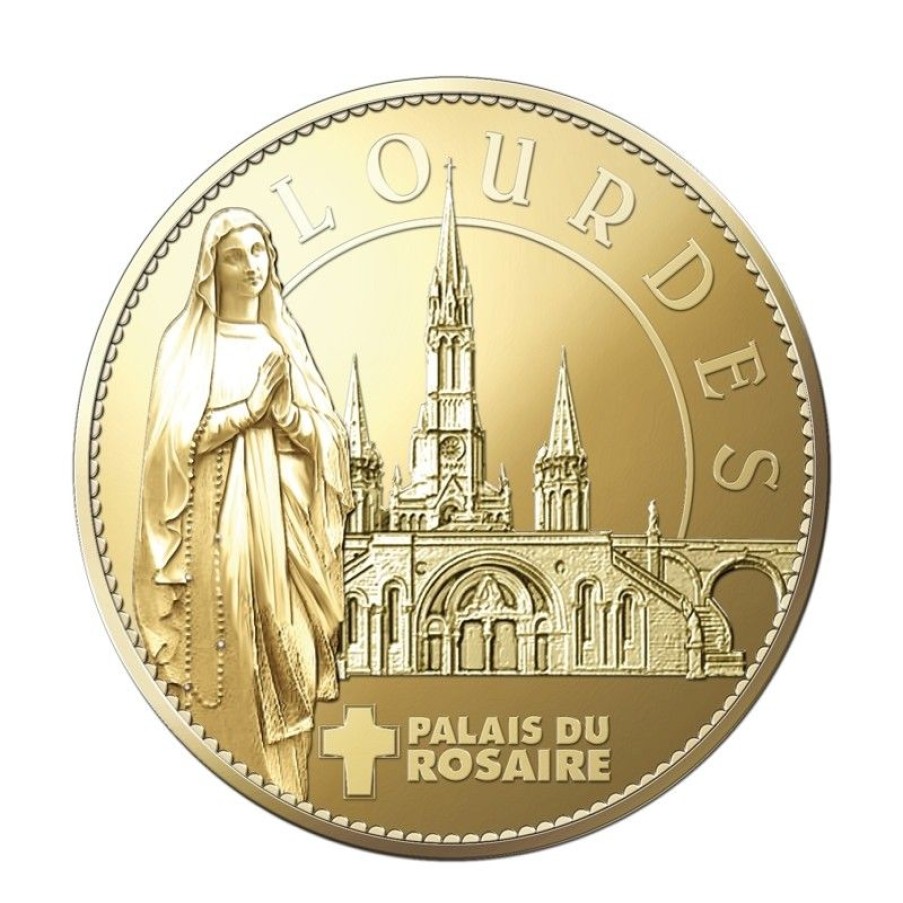 Palais du Rosaire Monnaie Et Billet | Piece Souvenir De Notre Dame De Lourdes Et L'Apparition 35Mm