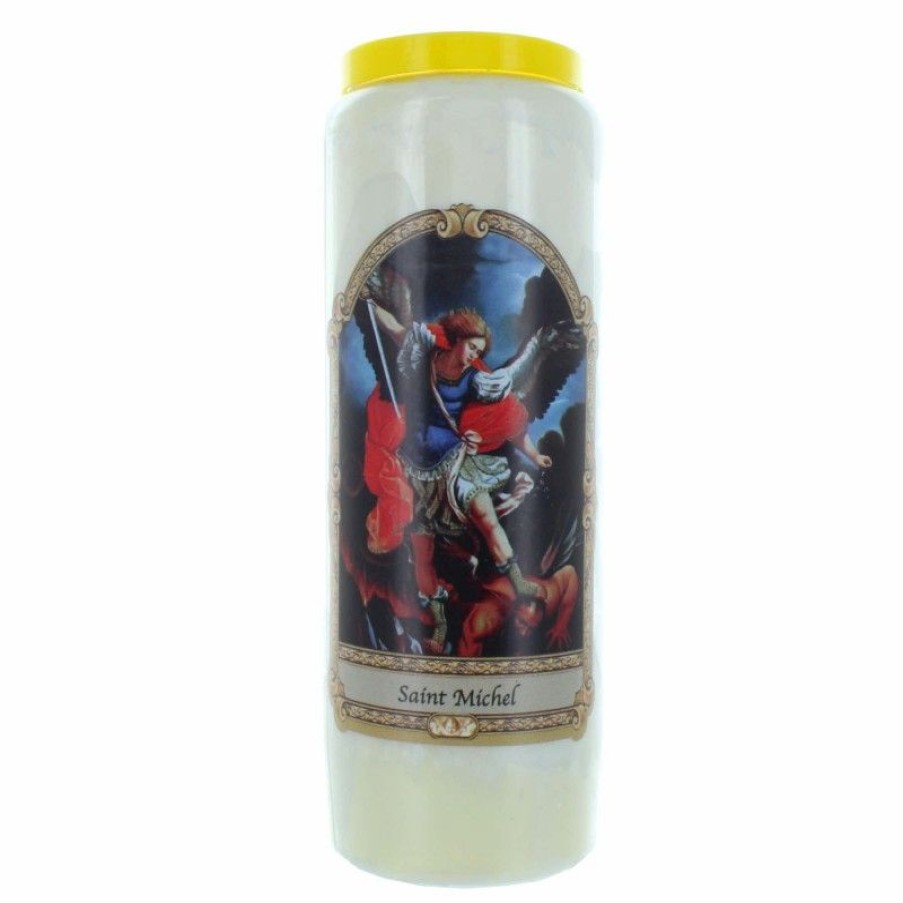 Palais du Rosaire Bougie Neuvaine | Bougie Neuvaine Saint Michel 17,5 Cm