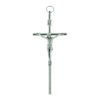Palais du Rosaire Crucifix Metal | Crucifix Metal Et Christ Argente 10 Cm