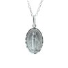 Palais du Rosaire Collier En Argent | Parure En Argent De La Vierge Miraculeuse Bord Diamante 15 Mm