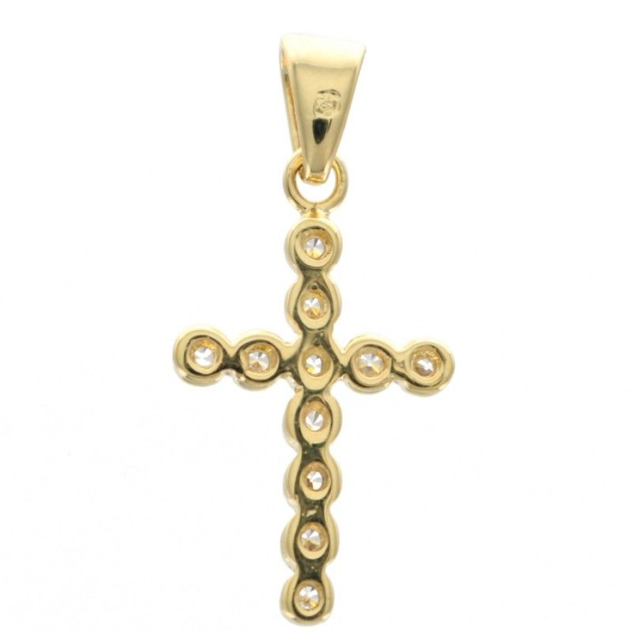 Palais du Rosaire Medaille Et Croix Plaque Or | Croix En Plaque Or 22 Mm