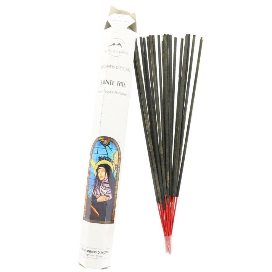 Palais du Rosaire Encens En Batonnets | 120 Batonnets D'Encens De Sainte Rita Et Une Priere